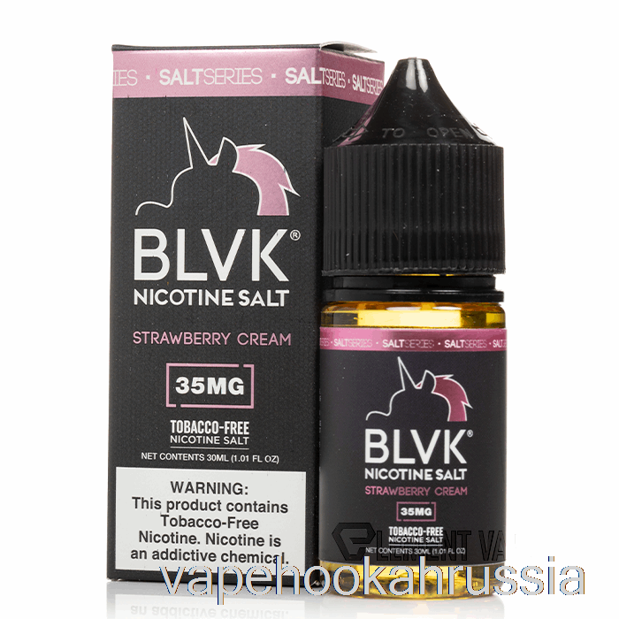 Vape Russia клубничный крем с солью никотина - Blvk - 30мл 50мг